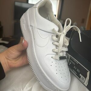 WHITE BLACK AIRFORCE 1s